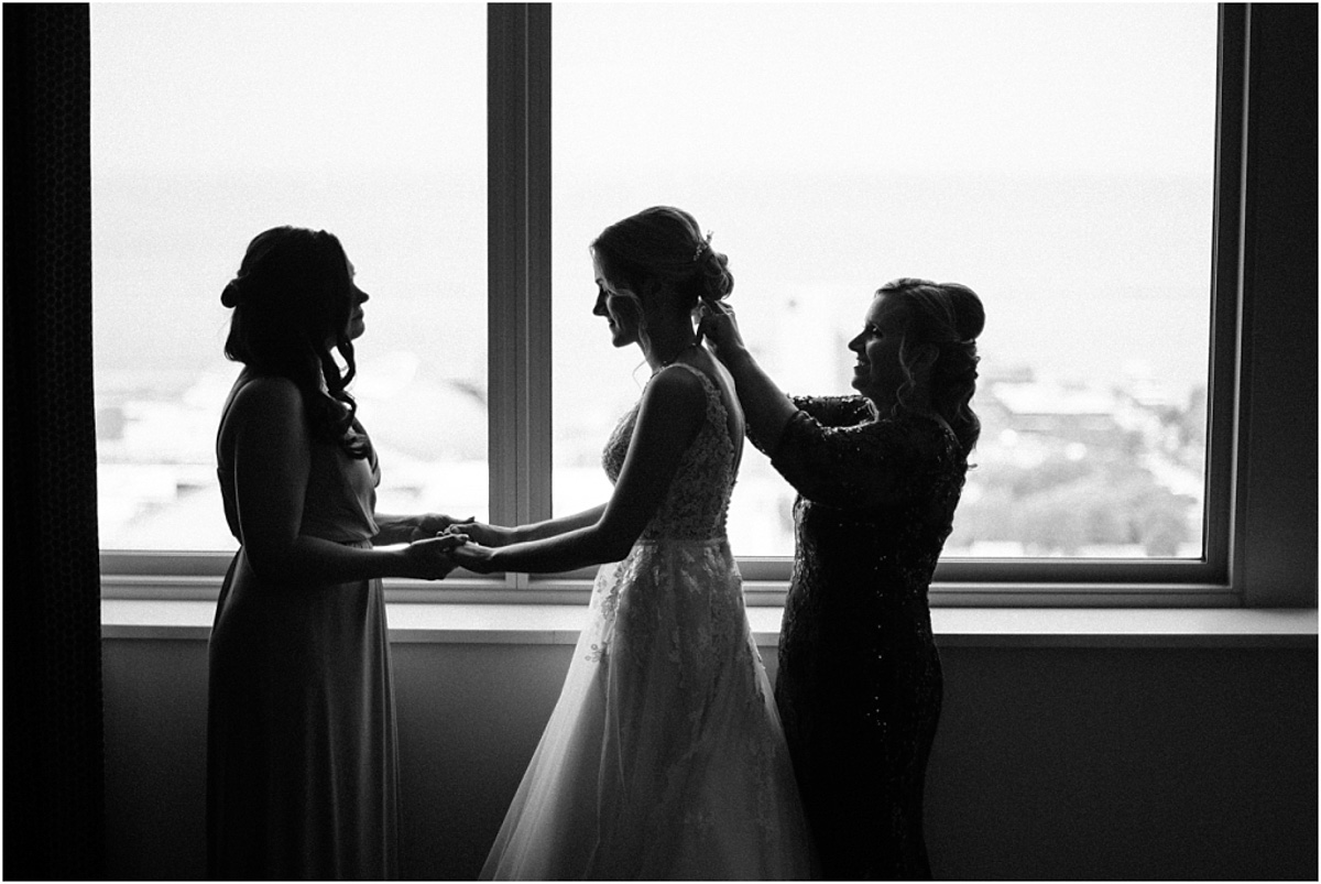 a bride and her loved ones