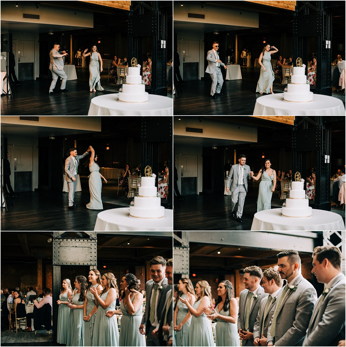 bridal party introduction at wedding reception in cleveland ohio
