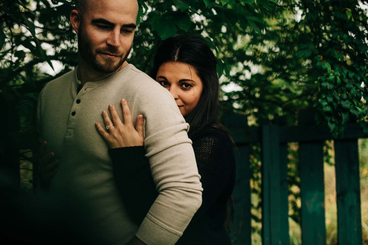 A moody fall engagement session in Columbus Ohio