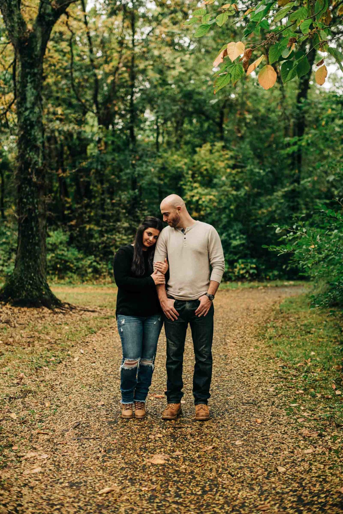 A moody fall engagement session in Columbus Ohio
