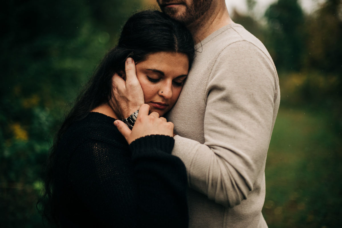 A moody engagement session 