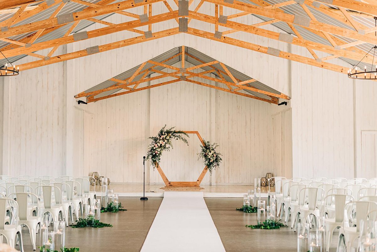 Flora and Field wedding ceremony space